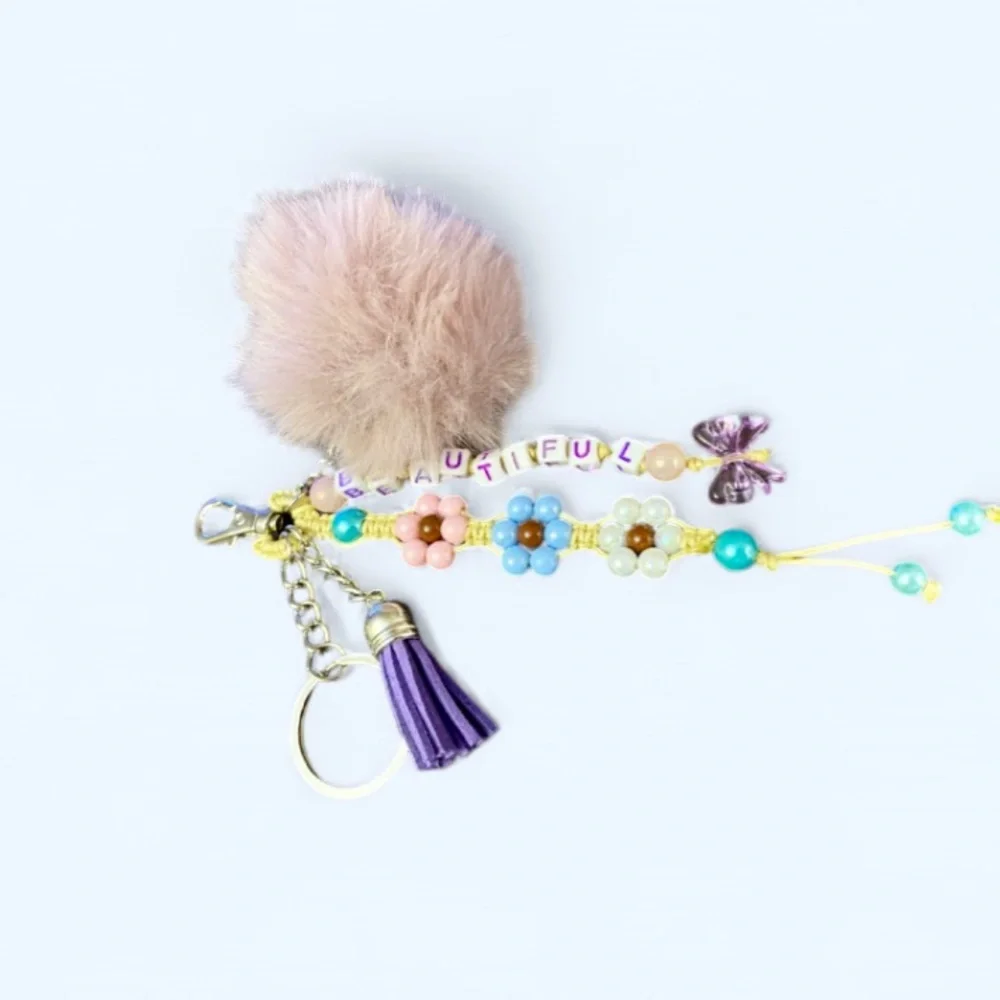 Purse Charm Keychain with an inspiration message Beautiful